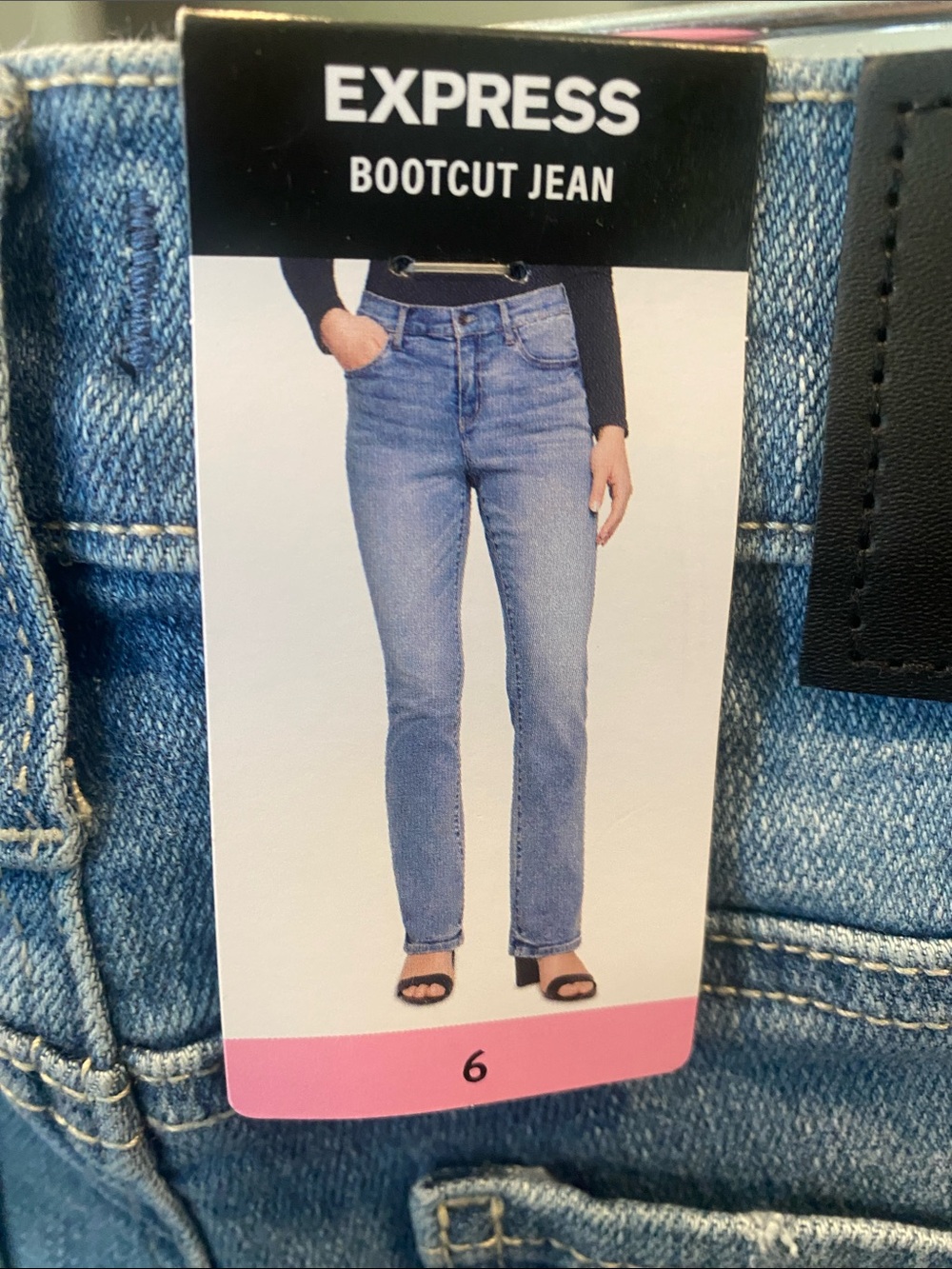Express Women's Light Blue Bootcut Jeans 6